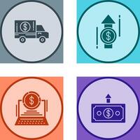 Delivery Truck and Profit Icon vector