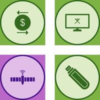 transaction and disconnected network Icon vector