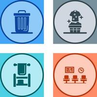 Trash Can and Laundary Icon vector