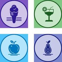 Ice Cream and Cocktail Icon vector