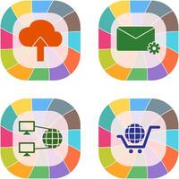 Upload to Cloud and Message Settings Icon vector