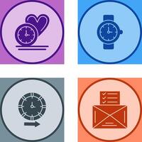 Love and Wrist Watch Icon vector