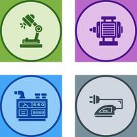 Desk Lamp and ELectric Motor Icon vector