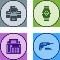 Smartwatch and Printer Icon vector