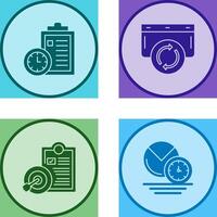 Time Management and Refresh Icon vector