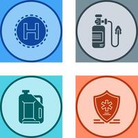 Helipad and Oxygen Icon vector