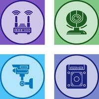 Router and Web Cam Icon vector