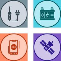 Soldering and Battery Icon vector