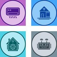 Air Conditioner and Home Automation Icon vector