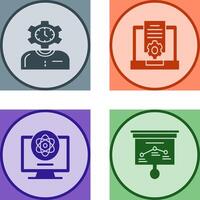 Time and Research Icon vector