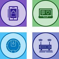 Smart Phone and Chat and Laptop Icon vector