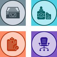 File Cabinet and Ink Cartridge Icon vector