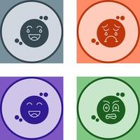 Loughing and Unhappy Icon vector