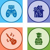 Game Controller and home repair Icon vector