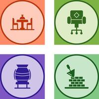 Chair and Dinning Table Icon vector