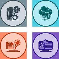 data and folder Icon vector