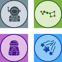 big dipper and astronaut Icon vector