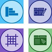 Object Alignment and Web Page Icon vector