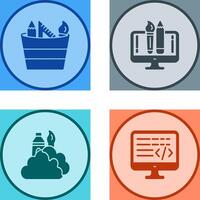 graphic tools and creative design Icon vector