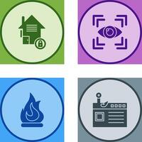 Real Estate and Eye Scan Icon vector