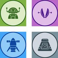 robot and playload Icon vector
