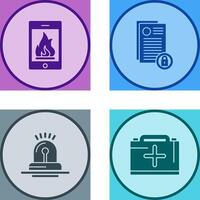 Fire and Privacy Icon vector