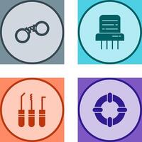 Handcuffs and Paper Shredder Icon vector