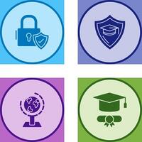 Secure and Education Icon vector