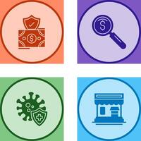 Investment and magnifier Icon vector