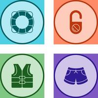 Life Preserver and Do Not Disturb Icon vector