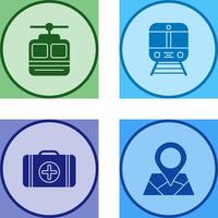 Cable car and Train Icon vector