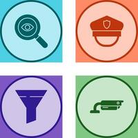 Detective and Police Hat Icon vector