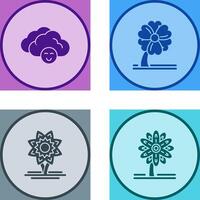 Cloudy and Clover Icon vector