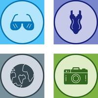 Sun Glasses and Swim Icon vector