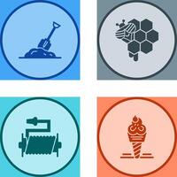 Digging and Honeycomb Icon vector