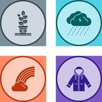 Planting and Rainy Day Icon vector