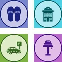 Slippers and Hotel Icon vector