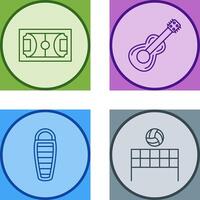 Football and Guitar Icon vector