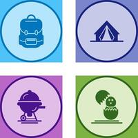 Bag and Camp Icon vector