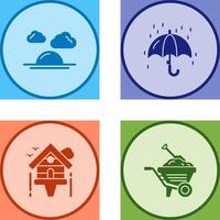 Sunshine and Raining Icon vector