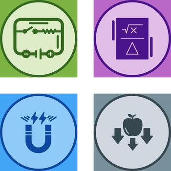 Electrical Circuit and Formula Icon vector