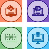 Download and E Learning Icon vector