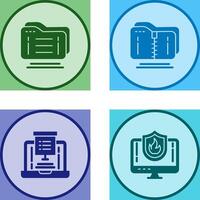 Folder and Compressed Icon vector