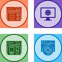 Web Browser and Monitor Screen Icon vector