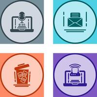 Voice Recorder and Email Icon vector