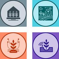 Farm House and Nature Icon vector