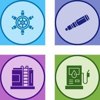 Ship Wheel and Binocular Icon vector