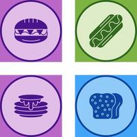 Sandwich and Hotdog Icon vector