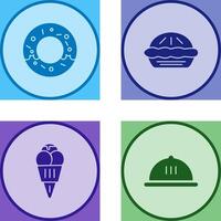 Donut and Pie Icon vector