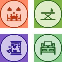 Iron Board and Table Icon vector